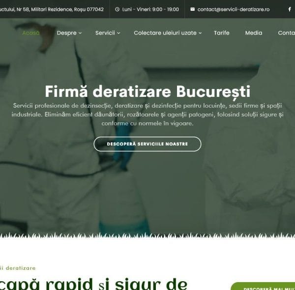 Firma deratizare Bucuresti Solution Atac SRL Servicii complete Deratizare Dezinfectie Dezinsectie