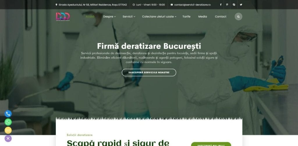 Firma deratizare Bucuresti Solution Atac SRL Servicii complete Deratizare Dezinfectie Dezinsectie
