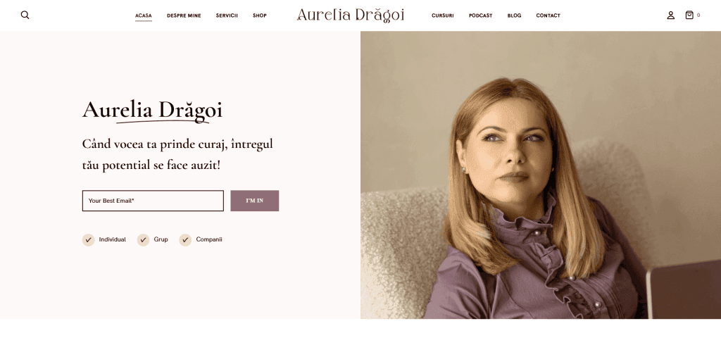 Mindset Public Speaking Coach Aurelia Dragoi