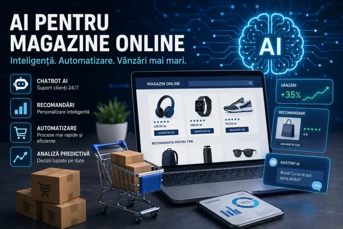 AI pentru magazine online: Ghid complet pentru creșterea vânzărilor cu inteligența artificială în 2026