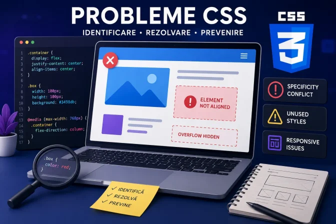 Probleme CSS: soluții eficiente pentru erori de afișare și optimizarea stilurilor web