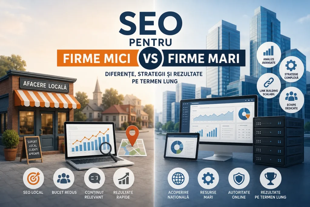 SEO pentru firme mici vs firme mari