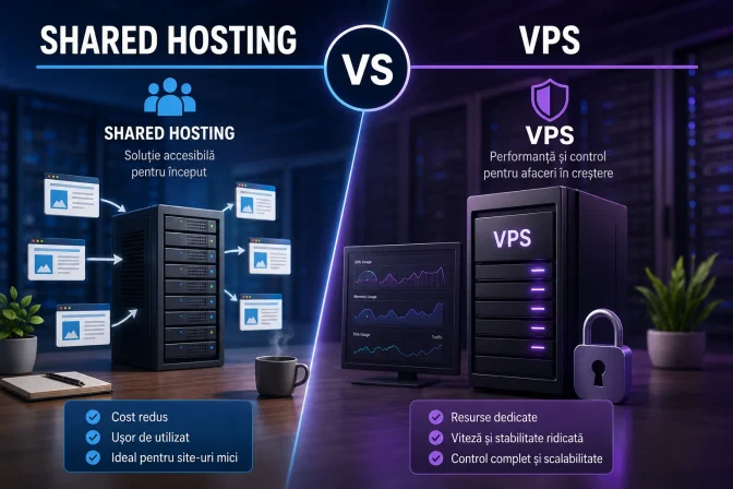Shared Hosting vs VPS – Care este cea mai bună alegere pentru afaceri online