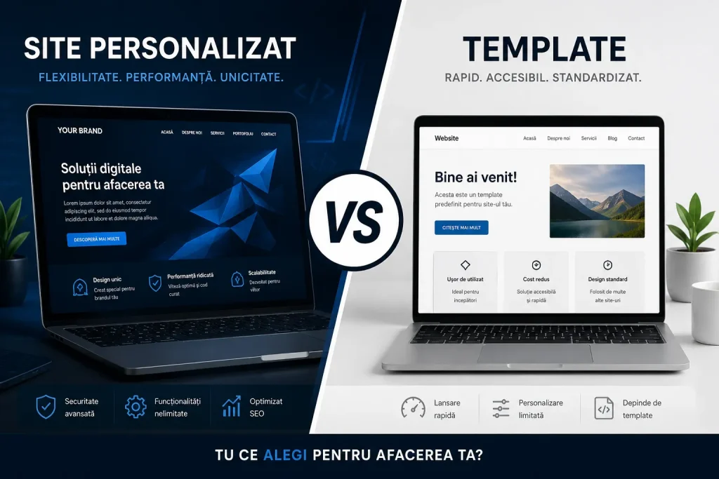 Site personalizat vs Template