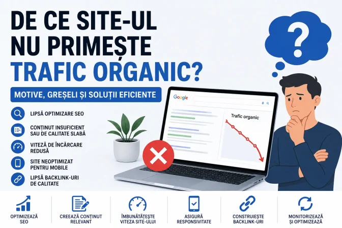De ce site-ul nu primește trafic organic