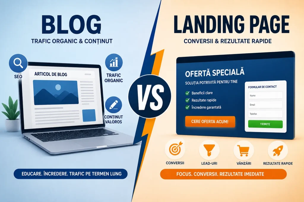 Blog vs Landing Page