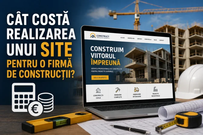 Cât costă realizarea unui site pentru o firmă de construcții? Prețuri, factori și ghid complet