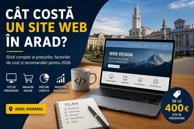 Cât costă un site web în Arad? Ghid complet al prețurilor, factorilor de cost și recomandări