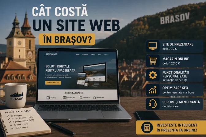 Cât costă un site web în Brașov? Ghid complet de prețuri, factori și costuri