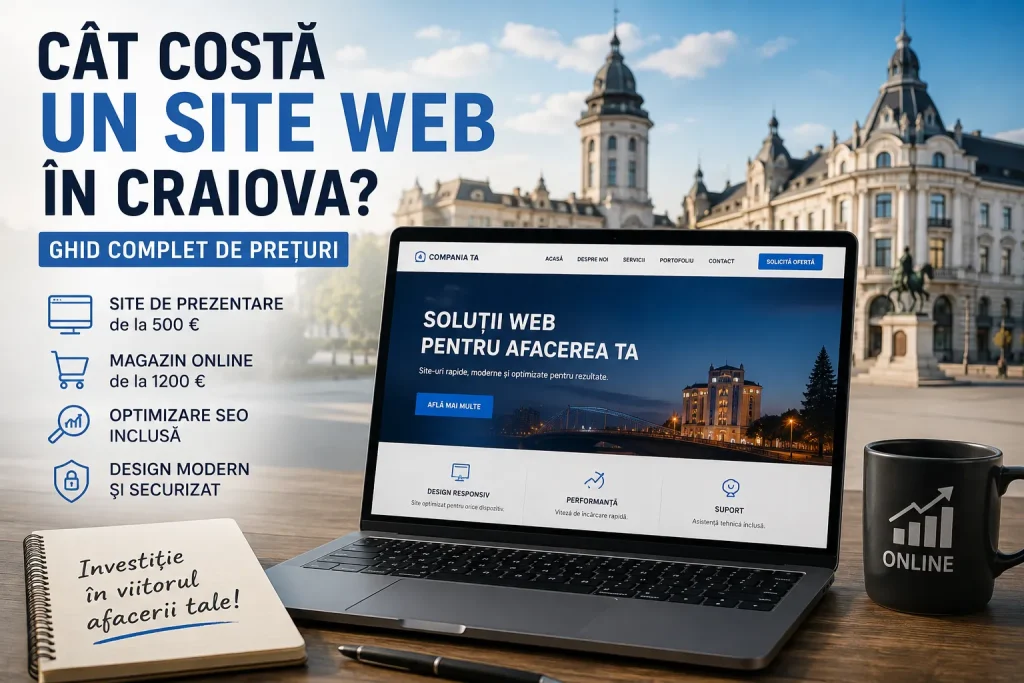 Cât costă un site web în Craiova
