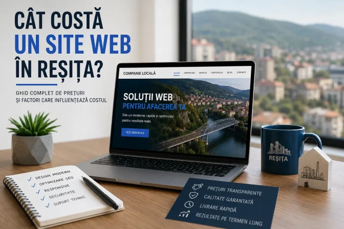 Cât costă un site web în Reșița? Ghid complet de prețuri și factori care influențează costul