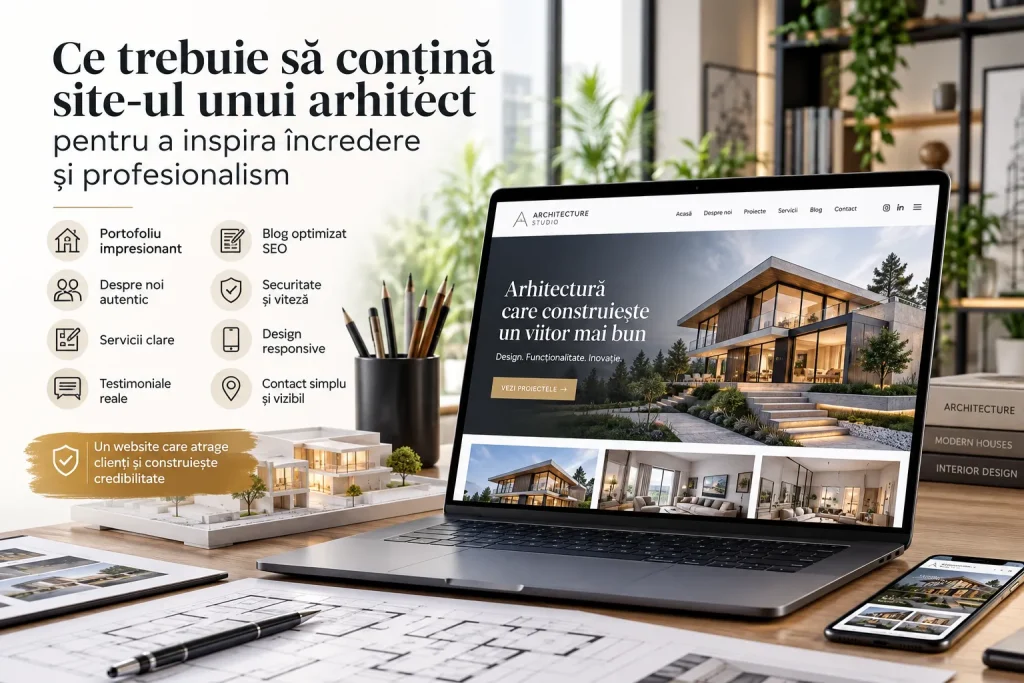 Ce trebuie să conțină site ul unui arhitect pentru a inspira încredere și profesionalism