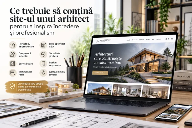 Ce trebuie să conțină site-ul unui arhitect pentru a inspira încredere și profesionalism – Ghid complet pentru un website care atrage clienți