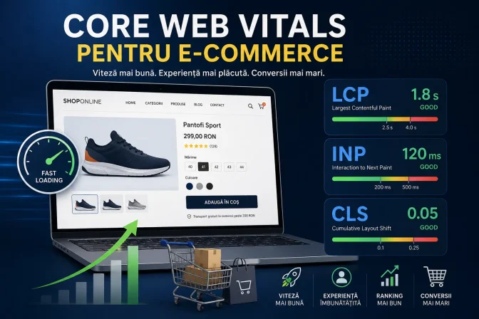 Core Web Vitals pentru e-commerce: ghid complet de optimizare