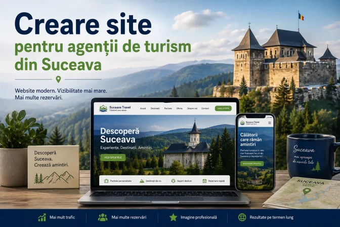 Creare site pentru agenții de turism din Suceava – Ghid complet pentru un website modern care atrage mai mulți turiști