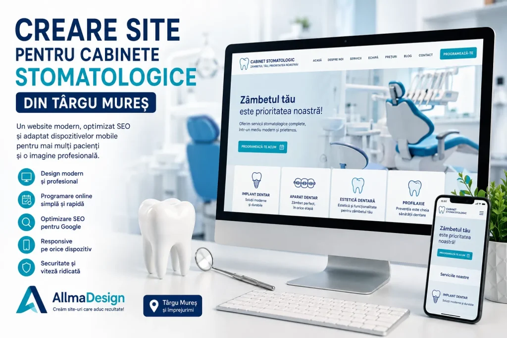 Creare site pentru cabinete stomatologice din Târgu Mureș
