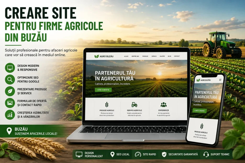 Creare site pentru firme agricole din Buzău