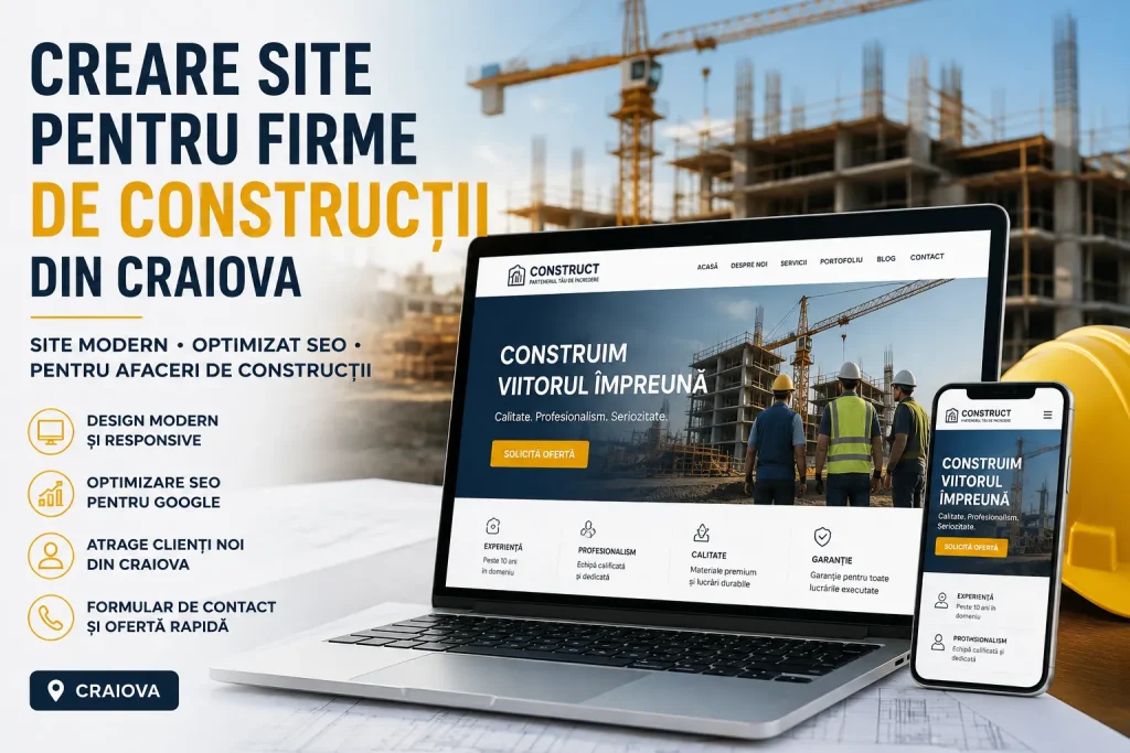 Creare site pentru firme de construcții din Craiova