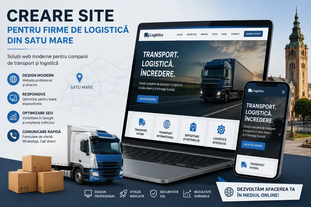 Creare site pentru firme de logistică din Satu Mare
