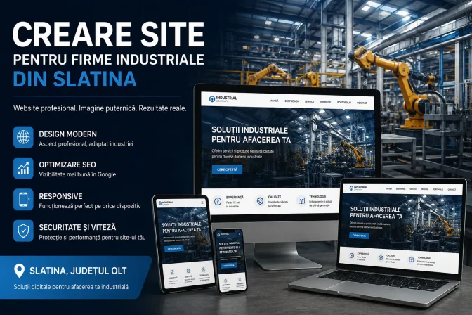 Creare site pentru firme industriale din Slatina – Soluții profesionale pentru dezvoltarea afacerilor industriale