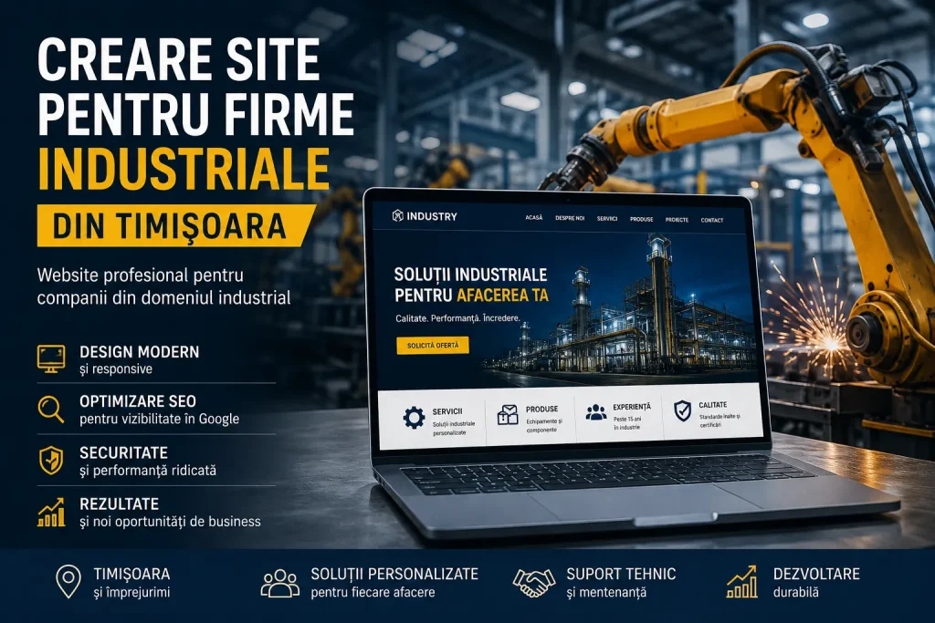 Creare site pentru firme industriale din Timișoara