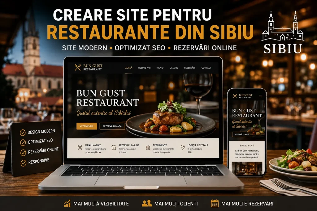 Creare site pentru restaurante din Sibiu