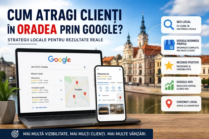 Cum atragi clienți în Oradea prin Google? Ghid complet pentru creșterea vizibilității și a vânzărilor locale