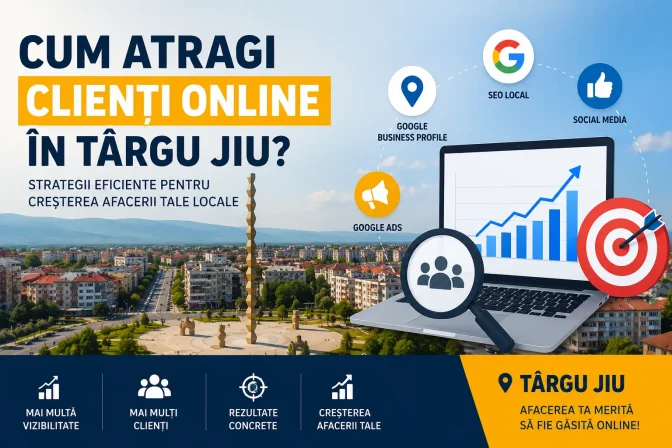 Cum atragi clienți online în Târgu Jiu? Ghid complet pentru creșterea afacerii locale