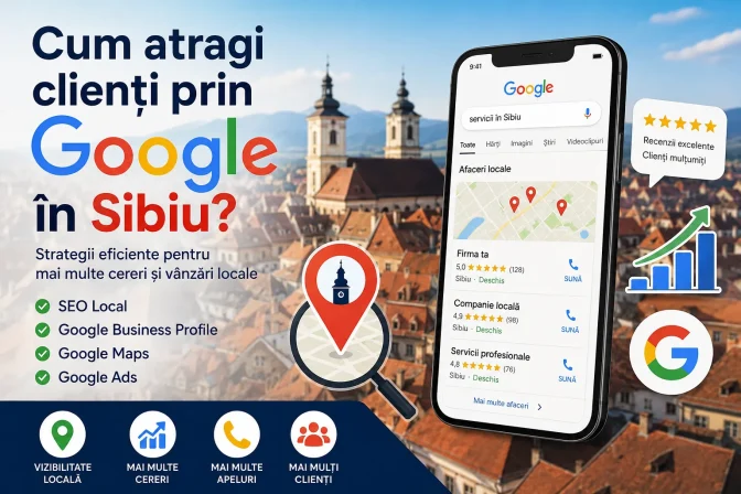 Cum atragi clienți prin Google în Sibiu? Ghid complet pentru mai multe cereri și vânzări locale