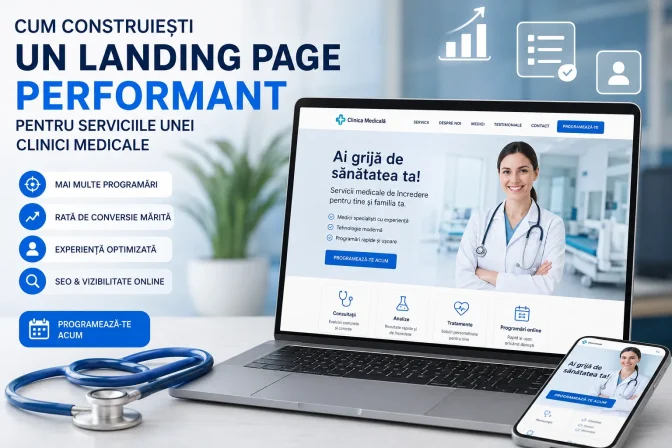 Cum construiești un Landing Page performant pentru serviciile unei clinici medicale: Ghid complet pentru mai multe programări și conversii