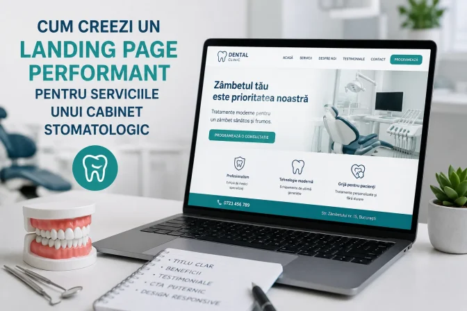 Cum creezi un Landing Page performant pentru serviciile unui cabinet stomatologic – Ghid complet pentru mai multe programări și conversii