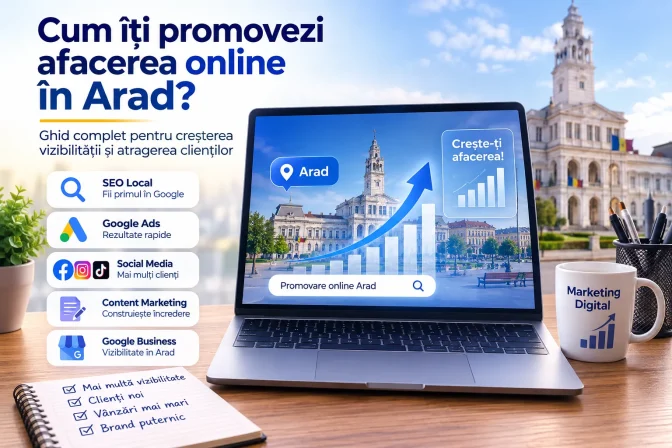 Cum îți promovezi afacerea online în Arad? Ghid complet pentru creșterea vizibilității și atragerea clienților
