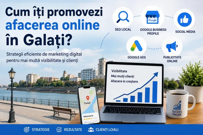 Cum îți promovezi afacerea online în Galați? Ghid complet pentru creșterea vizibilității și atragerea clienților locali