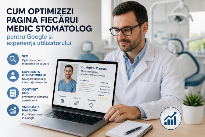 Cum optimizezi pagina fiecărui medic stomatolog pentru Google și experiența utilizatorului