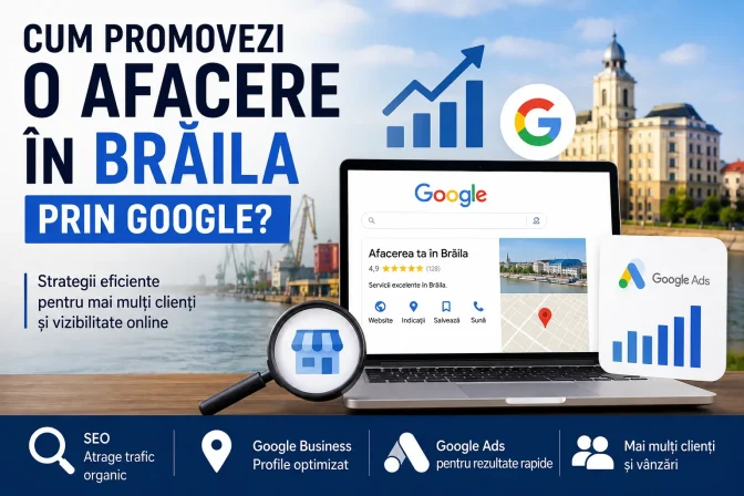 Cum promovezi o afacere în Brăila prin Google? Ghid complet pentru mai mulți clienți și vizibilitate online