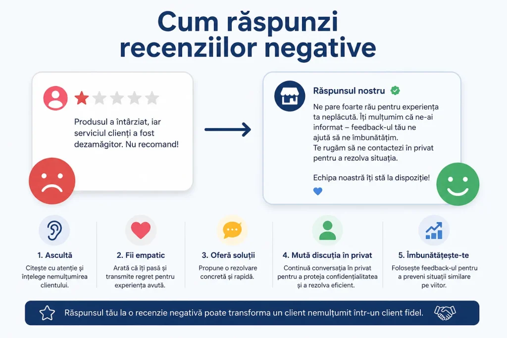 Cum răspunzi recenziilor negative