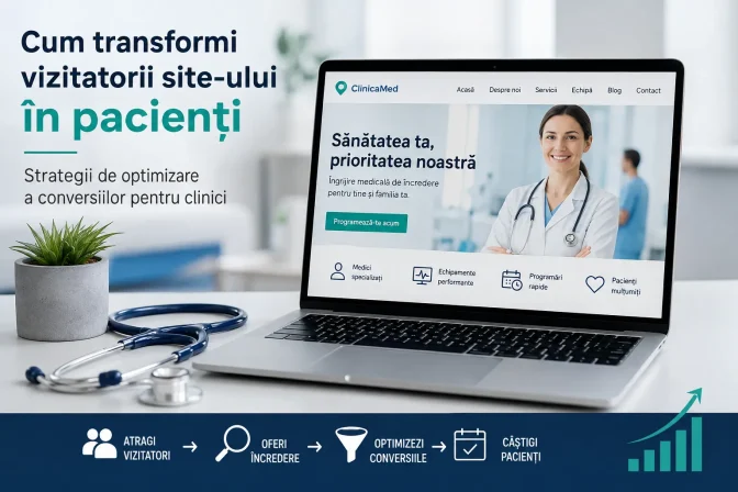 Cum transformi vizitatorii site-ului în pacienți – Strategii de optimizare a conversiilor pentru clinici și creșterea programărilor