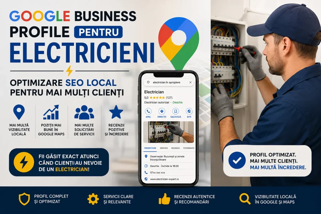 Google Business Profile pentru electricieni