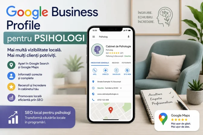 Google Business Profile pentru psihologi – Ghid SEO pentru mai multă vizibilitate locală