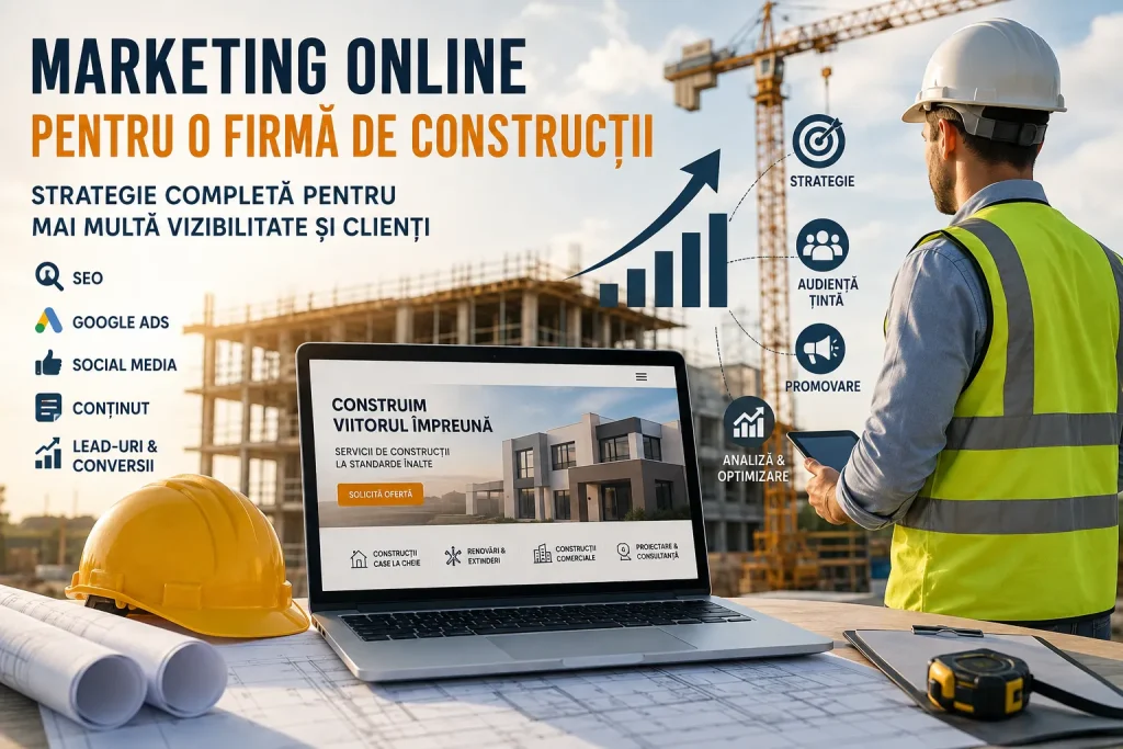 Marketing online pentru o firmă de construcții