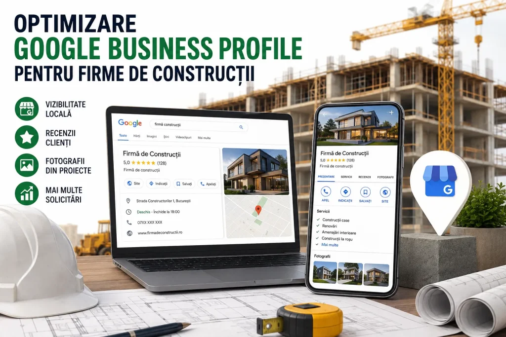 Optimizare Google Business Profile pentru firme de construcții