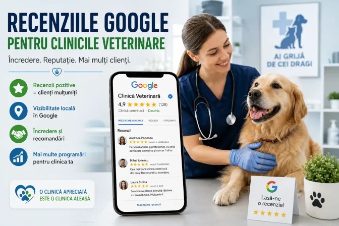 Recenziile Google pentru clinicile veterinare – strategie SEO și promovare locală
