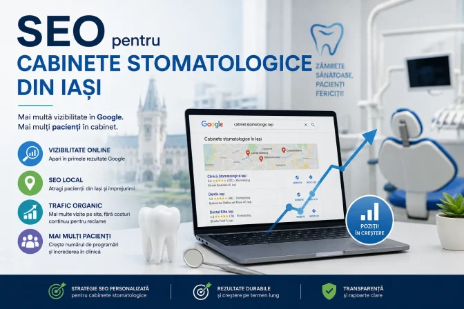 SEO pentru cabinete stomatologice din Iași – Ghid complet pentru creșterea numărului de pacienți și vizibilității online