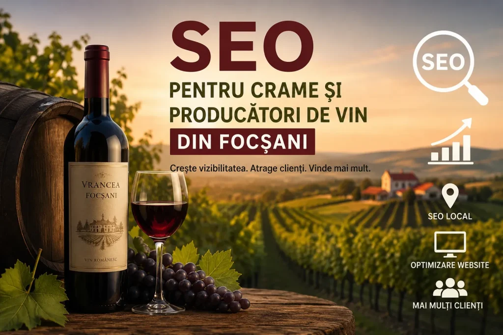SEO pentru crame și producători de vin din Focșani