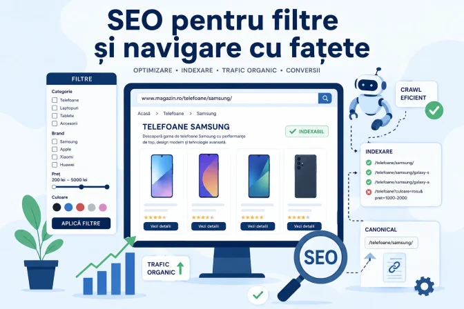 SEO pentru filtre și navigare cu fațete – Ghid complet de optimizare