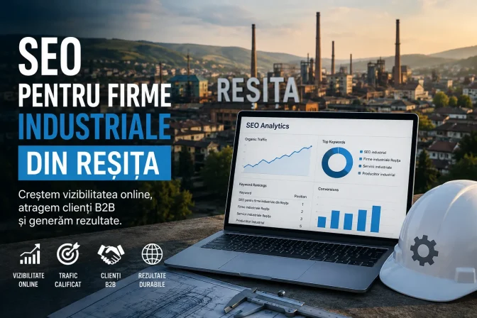 SEO pentru firme industriale din Reșița – Ghid complet pentru creșterea vizibilității online și atragerea clienților B2B