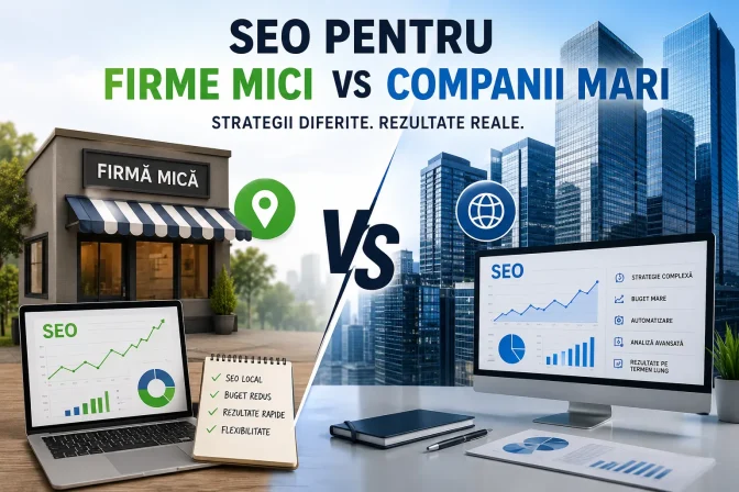SEO pentru firme mici vs companii mari: diferențe, strategii și rezultate pe termen lung