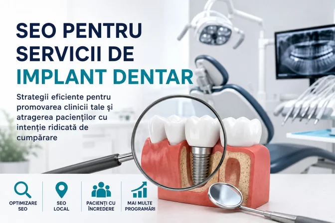 SEO pentru servicii de implant dentar – Cum promovezi eficient clinica și atragi pacienți cu intenție ridicată de cumpărare