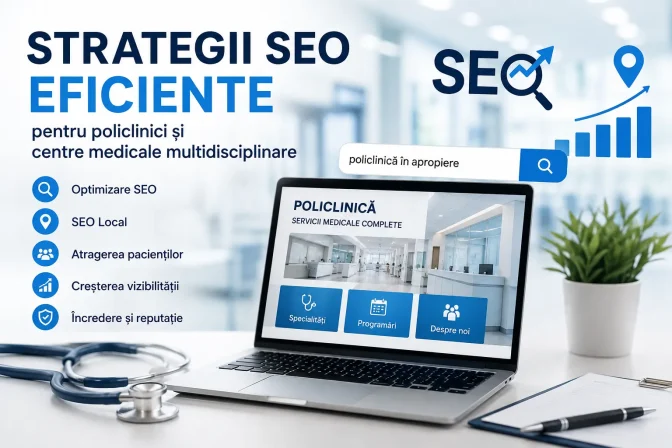 Strategii SEO eficiente pentru policlinici și centre medicale multidisciplinare: Ghid complet pentru creșterea vizibilității online și atragerea pacienților