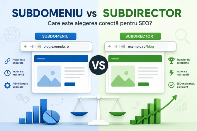 Subdomeniu vs Subdirector: Care este alegerea corectă pentru SEO